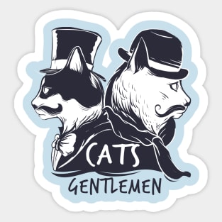 Gentleman duo cats Sticker